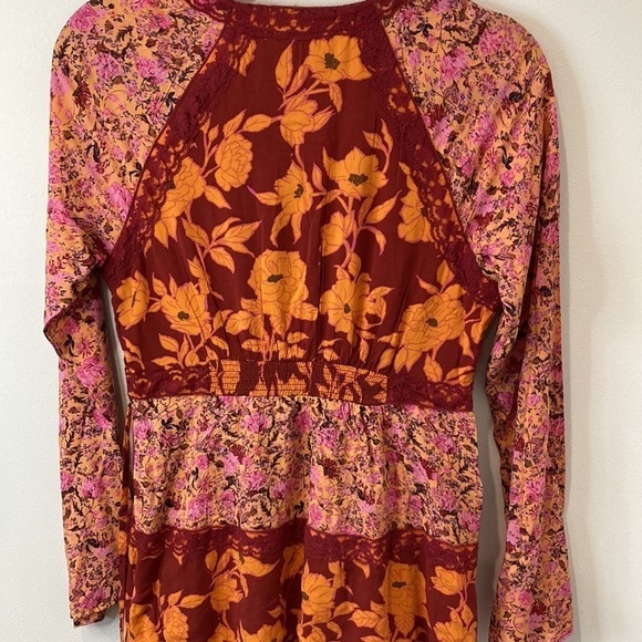 Free People Floral Maxi Dress - Red and Pink - Picture 10 of 11